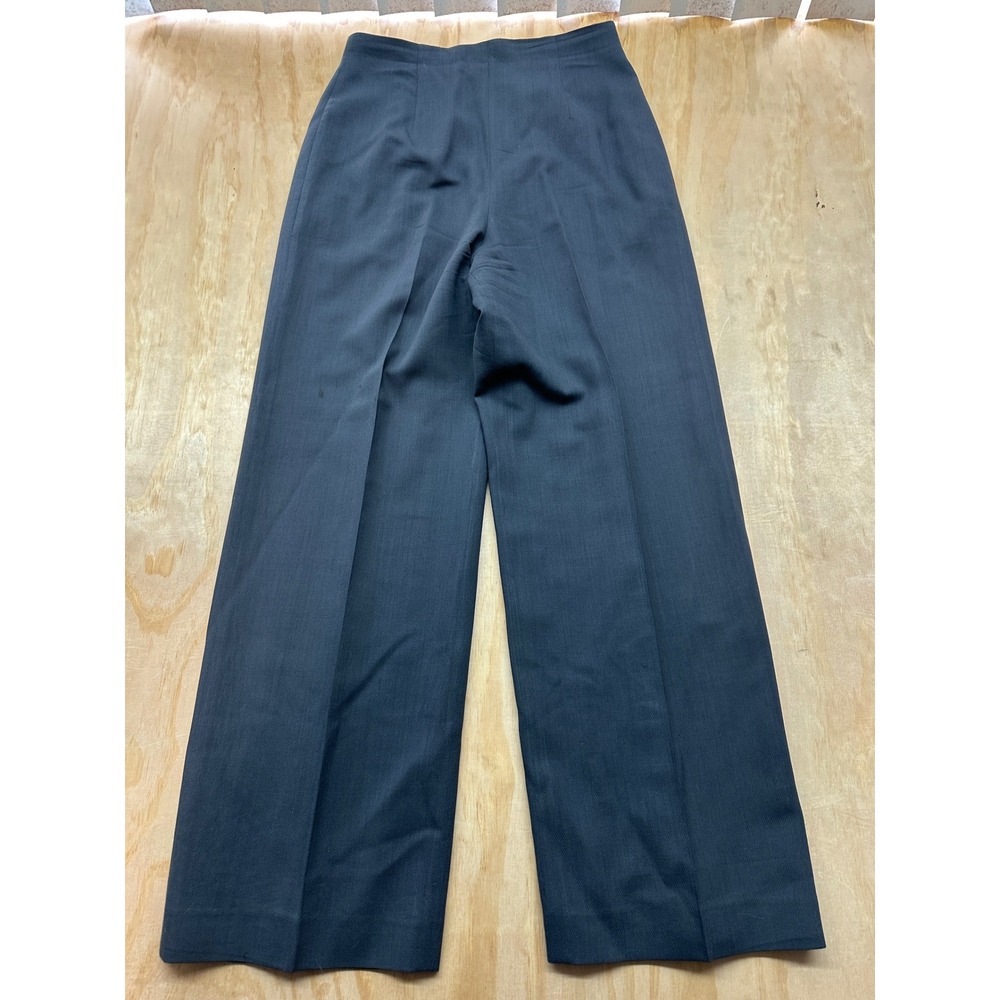 Ann Taylor Womens 100% Wool Wide Leg Dress Pants Gray High Waist Made in USA 10